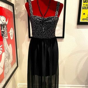 Papaya Evening Dress. Leopard print.